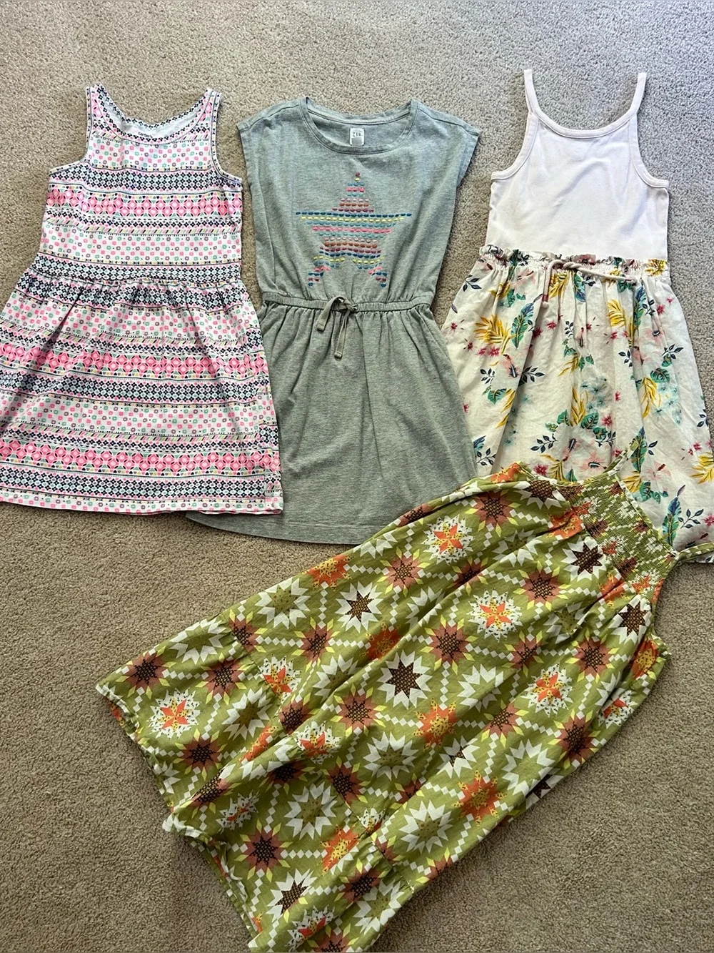 Set of 4 Youth girls size 8 dresses gap old navy carters